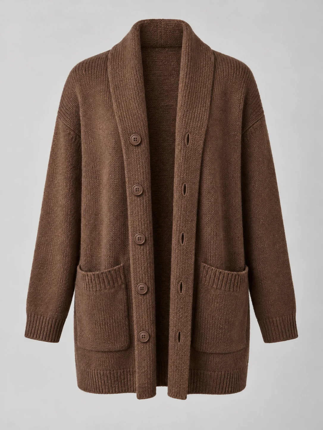 Seminar Shawl Cardigan in Cocoa