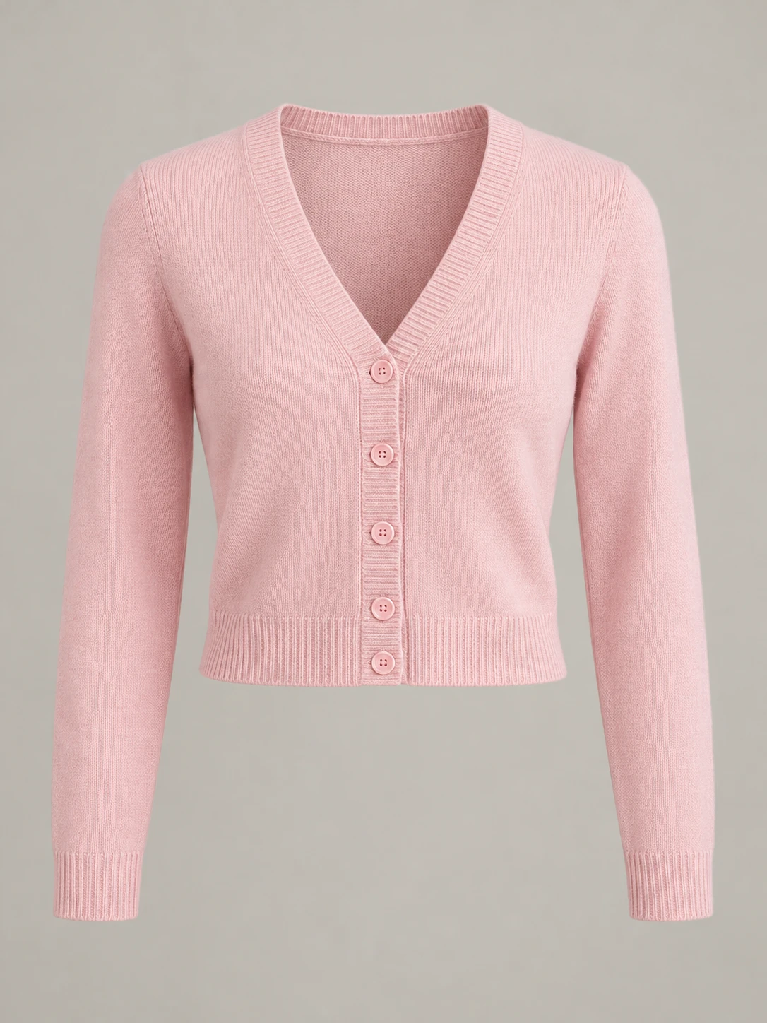 First Bell Cropped Cardigan in Ballet pink